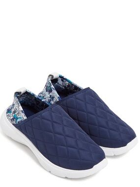 Vera Bradley Women's VB Cloud Convertible Slip-On Shoes in a quilted blue size 8